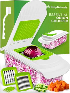 Prepnaturals 060492782551 Vegetable Chopper With Container Veggie Food And Onion Choppe