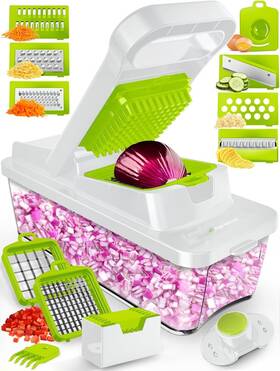 Prepnaturals 060492782568 Vegetable Chopper With Container Veggie Food And Onion Man