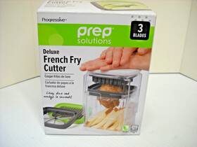 Ps2673wm Progressive Prep Solutions 3-in-1 Deluxe French Fry Cutter 3 Blades Chop Dice And Wedge