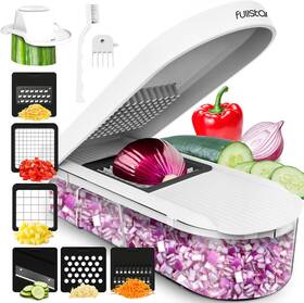 Fsch0199 Proxxi 6-in-1 Vegetable Chopper And Mandoline Slicer With Container Full White
