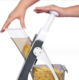 Pup-771 Pupzy Safe Mandoline Slicer For Kitchen Adjustable Potato Vegetable Chopper Man