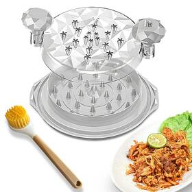 Chsr-01 Pureease Chicken Shredder Tool Twist Large With Brush Anti-slip Bpa Free Meat