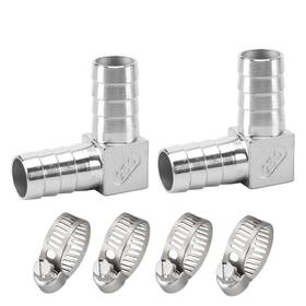 Pysrych 701506999514 Stainless Steel Hose Barb Fitting 90 Degree Elbow 1-1/4 Inch Barbed X