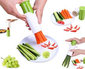 Qfzcbk-001 Qalmea Vegetable Slicer Fruit Cutter Cucumber Strawberry Carrot Potato Easy Sal