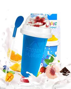 Qilebi 780748957018 Slushy Maker Cup Diy Magic Squeeze Portable Smoothie