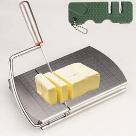 Qinsuikai 787353206586 Cheese Slicers For Block Stainless Steel Slicer Board With Bla
