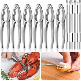 Qiweifacai 617835736730 12 Pcs Crab Crackers And Tools Nut Cracker Set Contain 6