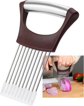 1224sli234 Qpey Stainless Steel Onion Holder For Slicing Slicer Cutter S