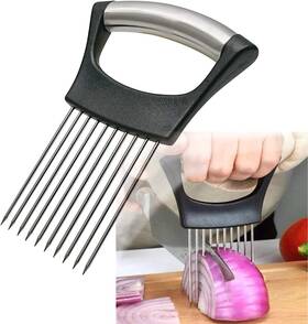 Qpey 313100279239 Stainless Steel Onion Holder For Slicing Slicer Cutter