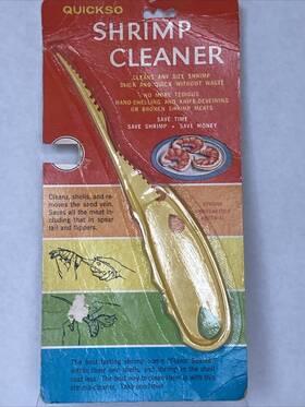 Quickso 073129712000 Vintage Shrimp Prawn Cleaner Deveiner Tool Gorton Seaside Made Usa - New