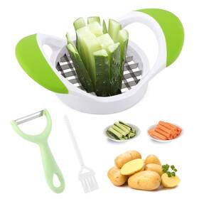 22408426 Qwlwbu Potato Slicer French Fry Cutter Multi-purpose Stainless Steel Veggie Chopper