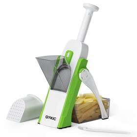 Qykic 221243343806 Safe Mandoline Slicer 5 In 1 Vegetable Chopper Food Potato Cutter Strip