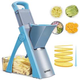 Js03 Qykic Safe Mandoline Slicer For Kitchen 5 In 1 Vegetable Chopper Mandolin Potato
