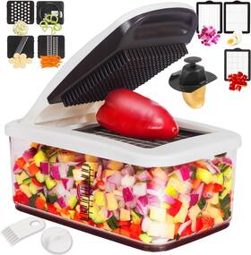 Ry-3lvcx R K Vegetable Chopper Extra Large Cutter Multifunctional 10-in-1 Pro Food - 6 4