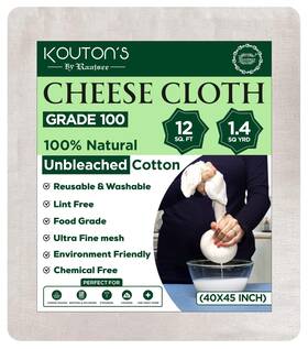 Rj-cc-1m Raajsee Unbleached Cheese Cloths 100 Grade 12 Sq Feet - 1.4 Yards 100% Organic Co