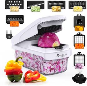 Vc251-w Rainbean Vegetable Chopper - Mandoline Slicer Onion Veggie Food With Container