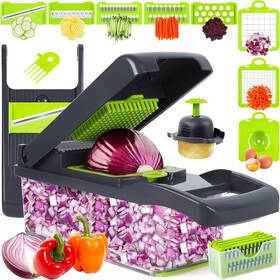 Raiqee 445015636630 Vegetable Chopper Mandoline Slicer Veggie Multifunctional 10 In 1 Food