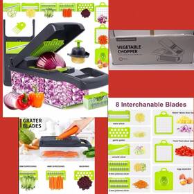 Raiqee 791715734976 Vegetable Chopper Onion Mandolin Slicer Grater Dicer 2 Sizes Egg Atf