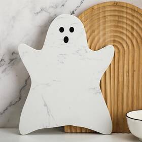 Servers-1 Reallnaive Ghost Marble Cheese Board Charcuterie Cutting Tray Halloween Ser