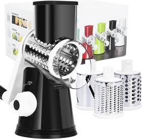 Redpant 744759526700 Rotary Cheese Grater With Handle Kitchen Mandoline Vegetable Slicer 3 Inte