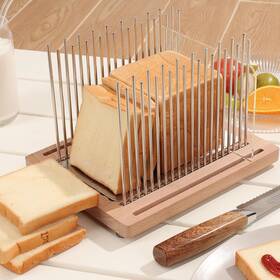 Resbywarm 445049516571 Bread Slicer For Homemade With 3 Size And 2 Thickness Debris-free Stainle
