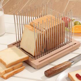 Mbqp002-01 Resbywarm Bread Slicer For Homemade With 3 Size And 2 Thickness Debris-free Stai