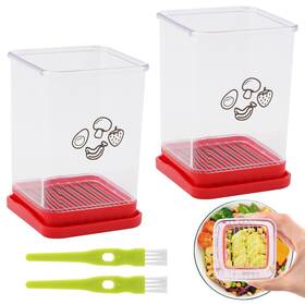 22417504 Restynic 2pcs Stainless Steel Cup Fruit Slicer Egg Strawberry And Banana Cutter With