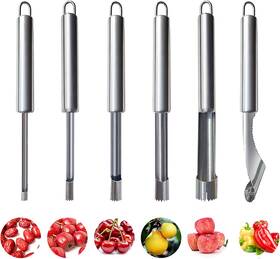 Reyinl 445002740753 6 Pieces Corer And Pitter Fruit Vegetable Multi-function Stainless P