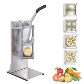 Rismanor 793127681299 Commercial French Fry Cutter With 4 Size Blades Stainless Steel 1/4 3/8 6