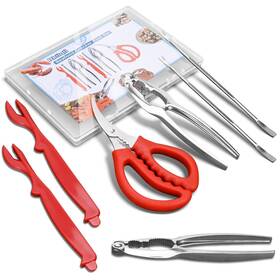 Cct-002 Rkiiqii 2026 Upgraded 8pcs Seafood Tool Set Includes 2 Crab Leg Crackers Stainles