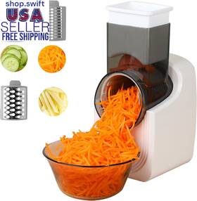 Rovxiel 744110967470 Electric Vegetable Slicer Salad Shooter 3-in-1 Electronic Fruit Shredder Chee