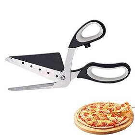 Rr Raxmin 745860998431 Pizza Scissors Cutter One-handed Operation Stainless Steel Spatula Slicer