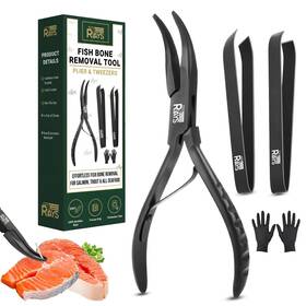 Rft001 Rrays Fish Bone Pliers/tweezers Serrated Jaw Plier Flat Slant Tweezers Sta Inch