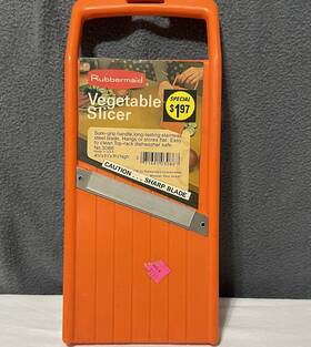 Rubbermaid 071691030867 Vtg Vegetable Slicer - Orange Nos Original Label And Price Tag 1970 S