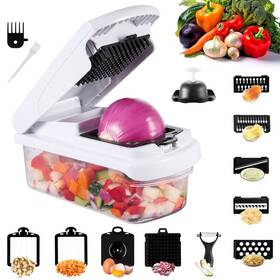 Rulukemuxi 068367632615 15 In 1 Vegetable Chopper Onion Slicer Mandoline For Kitchen Salad Spi