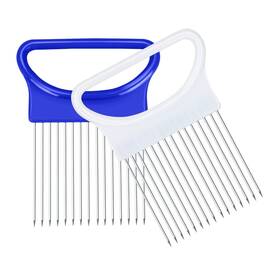 Ruooson 718447588363 2pcs Onion Holder For Slicing Stainless Steel Prongs Kitchen Slicer Lemon Potato