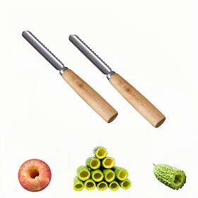 Ryandesign 768330921241 Zucchini Squash Vegetable Corer 2 Pcs Corers Stainless Steel Core Remover Tool K