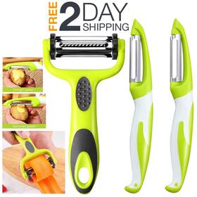 Rybtb 788411818994 Set De 3 Peladores Papas Nopales Verduras Y Frutas Mondador Rebanador Cocina