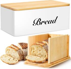 Bszgmbqpth02 Rytoxilo Bread Slicer For Homemade With Box White Storage