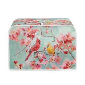 P58-7-169 Salabomia Cardinal Print Bread Toaster Cover 4 Slice Small For Kitchen Washa