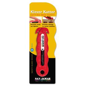 Sjmkk403 San Jamar Klever Kutter Safety Cutter 1 Razor Blade Red Kk403