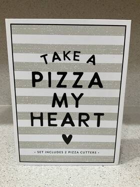 Santa Barbara Studio 195002457621 Design Inch Take A Pizza My Heart 2pc Cutter Set New In Box