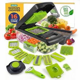 Sertin 735083436193 16-in-1 Vegetable Chopper And Slicer - Multifunctional Kitchen Food Cutter For