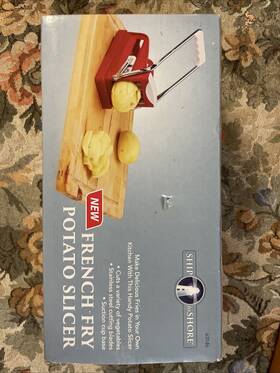 63146 Ship To Shore French Fry Slicer Stainless Steel Potato Cutter Chopper 2 Blades