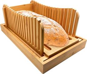 Sigone 702999606385 Updated Bamboo Bread Slicer For Homemade Foldable