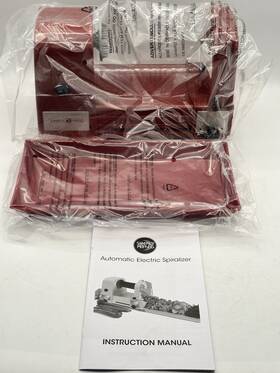 15368 Simply Ming Automatic Electric Spiralizer Red New