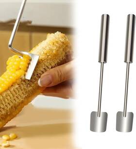 Sixcar 639394249094 2024 New Long Handle Stainless Steel Corn Stripping Tool - Cob Stripper Cutt