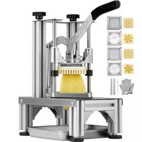 Skyshalo 313104593577 Commercial French Fry Cutter With 4-replacement Blades 1/4 Inch And 3/8 Blad