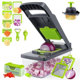 Zxp-sn-dgnqcq-gr001 Snaptek Vegetable Choppers Multifunctional 16-in-1 Slicer Fruits Chopper Wi