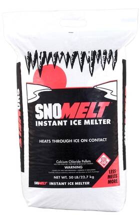 B07l8ljpgv Snomelt S0502r 50 Lbs Calcium Chloride Pellets - Ice And Snow Melt Bag